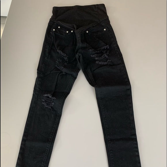 BOOHOO BLUE - Color BLACK Maternity Jeans - Size 6 - GUC - Picture 5 of 5